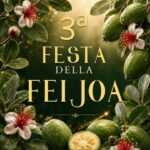 Locandina della Festa della Feijoa 2026 a Sperone, con date, degustazioni, musica folk e convegno scientifico.